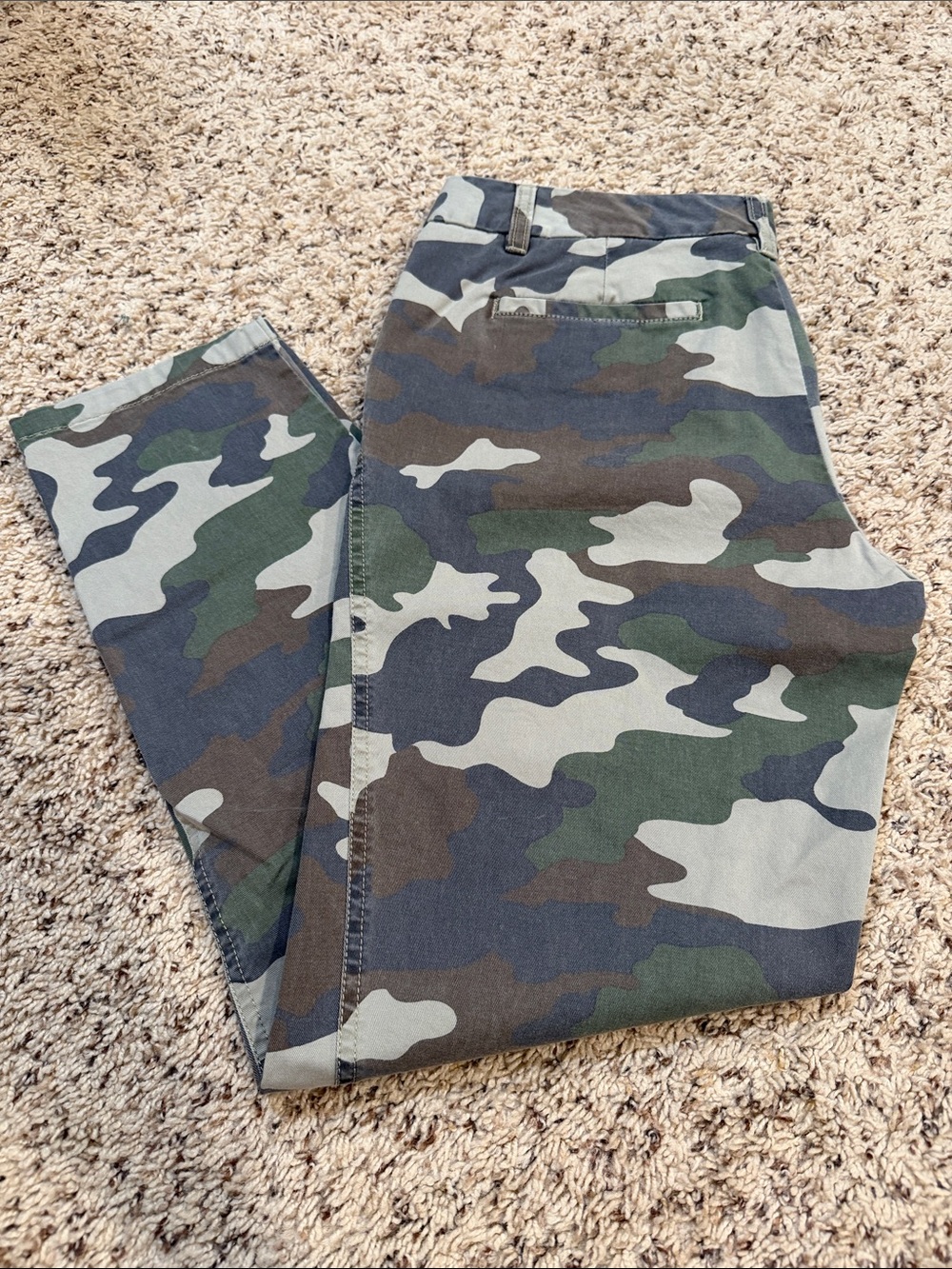Caslon Camo Print Women's Pants - Green, Brown, Black